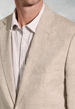 Load image into Gallery viewer, Tailored Fit Eastwood Sand Pure Linen Jacket
