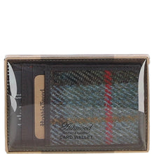 Load image into Gallery viewer, Ashwood Leather & Harris Tweed® Cloth Card Holder Brown/Mcload: TW-15-01-BM