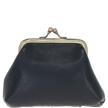 Load image into Gallery viewer, Ashwood Leather & Harris Tweed® Cloth Classic Kiss-Lock Purse Navy/Pink: TW-13-06-NP