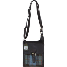 Load image into Gallery viewer, Ashwood Leather & Harris Tweed® Cloth Crossbody Bag Brown/Mcload: TW-24-01-BM