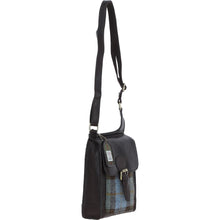 Load image into Gallery viewer, Ashwood Leather & Harris Tweed® Cloth Crossbody Bag Brown/Mcload: TW-24-01-BM