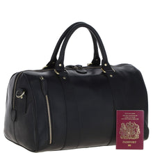 Load image into Gallery viewer, Ashwood Leather Medium Holdall in Black T-76