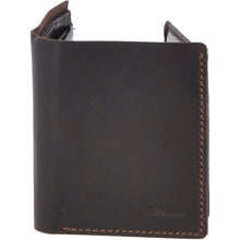 Load image into Gallery viewer, Leather Oily Hunter Bill Fold Card And Identification Wallet Brown : 1885