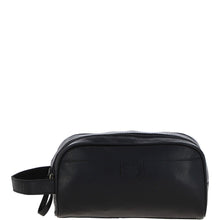 Load image into Gallery viewer, Ashwwod Men's Dual Zip Leather Washbag (Black T-78)