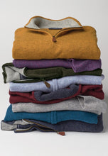 Load image into Gallery viewer, Rutherford Lambswool Zip Neck Jumper