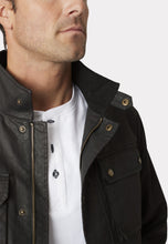 Load image into Gallery viewer, Brett Black Cotton Twill Carbon Finish Jacket
