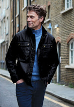 Load image into Gallery viewer, Brett Black Cotton Twill Carbon Finish Jacket