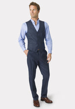 Load image into Gallery viewer, Tailored Fit Clifford Navy Donegal Wool Suit - Waistcoat Optional