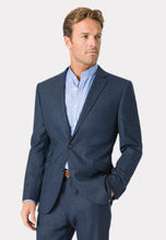 Load image into Gallery viewer, Tailored Fit Clifford Navy Donegal Wool Suit - Waistcoat Optional