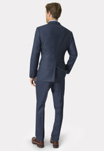 Load image into Gallery viewer, Tailored Fit Clifford Navy Donegal Wool Suit - Waistcoat Optional