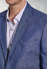 Load image into Gallery viewer, Tailored Fit Eastwood Blue Pure Linen Jacket