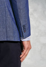 Load image into Gallery viewer, Tailored Fit Eastwood Blue Pure Linen Jacket