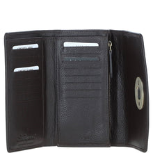 Load image into Gallery viewer, Exquisite Ashwood Leather & Harris Tweed® Cloth Twist-Lock Purse Brown/Mcload: TW-11-01-BM