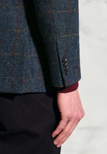 Load image into Gallery viewer, Tailored Fit Falkirk Navy Check Harris Tweed® Check Jacket
