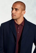 Load image into Gallery viewer, Hutchinson Navy Wool Mix Shortie Overcoat