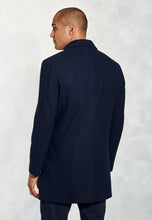 Load image into Gallery viewer, Hutchinson Navy Wool Mix Shortie Overcoat