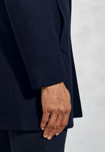 Load image into Gallery viewer, Hutchinson Navy Wool Mix Shortie Overcoat