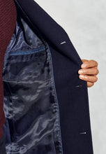 Load image into Gallery viewer, Hutchinson Navy Wool Mix Shortie Overcoat