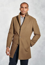 Load image into Gallery viewer, Hutchinson Camel Wool Mix Shortie Overcoat