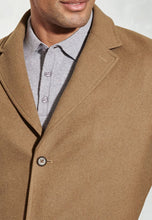 Load image into Gallery viewer, Hutchinson Camel Wool Mix Shortie Overcoat
