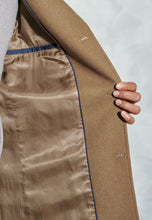 Load image into Gallery viewer, Hutchinson Camel Wool Mix Shortie Overcoat