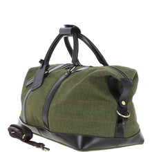 Load image into Gallery viewer, Large Vintage Leather Travel Holdall tweed: Marcus
