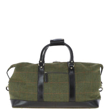 Load image into Gallery viewer, Large Vintage Leather Travel Holdall tweed: Marcus