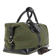 Load image into Gallery viewer, Large Vintage Leather Travel Holdall tweed: Marcus

