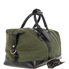 Load image into Gallery viewer, Large Vintage Leather Travel Holdall tweed: Marcus
