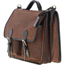 Load image into Gallery viewer, Men's Oily Hunter Leather Briefcase Brown: Jones