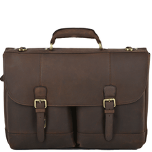 Load image into Gallery viewer, HENRY - Mens Leather Heavy Duty Laptop Briefcase in Mud