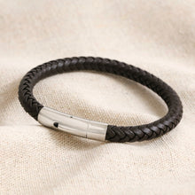Load image into Gallery viewer, Men's Polished Leather Bracelet in Brown