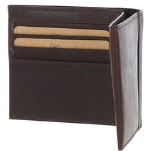 Load image into Gallery viewer, Men's Waxy Leather RFID Classic 6 Card Billfold Wallet Brown: W-81