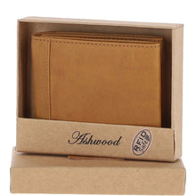 Load image into Gallery viewer, Copy of Men's Waxy Leather RFID Classic 6 Card Billfold Wallet tan: W-81