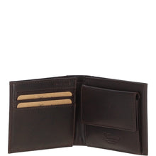 Load image into Gallery viewer, Men's Waxy Leather RFID Wallet Brown: W-82