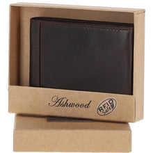 Load image into Gallery viewer, Men's Waxy Leather RFID Wallet Brown: W-82