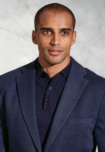 Load image into Gallery viewer, Tailored Fit Norton Navy Subtle Puppytooth Jersey Jacket