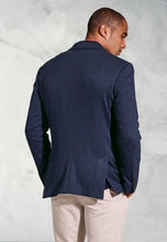 Load image into Gallery viewer, Tailored Fit Norton Navy Subtle Puppytooth Jersey Jacket