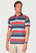 Load image into Gallery viewer, Oxshott Multi-Coloured Hoop Polo Shirt
