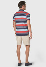 Load image into Gallery viewer, Oxshott Multi-Coloured Hoop Polo Shirt