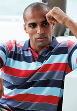 Load image into Gallery viewer, Oxshott Multi-Coloured Hoop Polo Shirt
