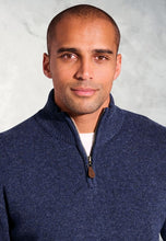 Load image into Gallery viewer, Rutherford Lambswool Zip Neck Jumper