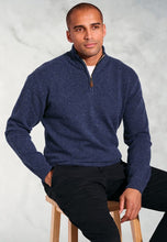 Load image into Gallery viewer, Rutherford Lambswool Zip Neck Jumper
