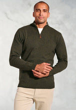 Load image into Gallery viewer, Rutherford Lambswool Zip Neck Jumper