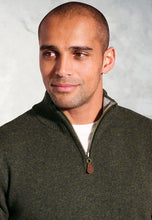 Load image into Gallery viewer, Rutherford Lambswool Zip Neck Jumper