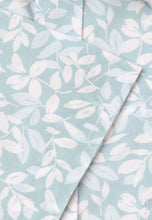 Load image into Gallery viewer, Regular Fit Mint Botanical Leaf Print Slub Cotton Short Sleeve Shirt