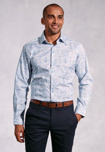 Load image into Gallery viewer, Tailored Fit 'Blue Paisley Print 'Occasion' Shirt (4600DT)