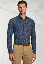 Load image into Gallery viewer, Regular Fit Ecru Bauble Print Cotton Shirt (4698B)