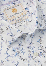 Load image into Gallery viewer, Regular Fit White Watercolour Floral Cotton Shirt