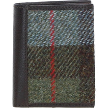 Load image into Gallery viewer, Versatile Ashwood Leather & Harris Tweed® Cloth RFID Secure Wallet Brown/Mcload: TW-17-01-BM
